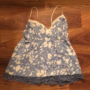 American eagle Blue Floral tank top